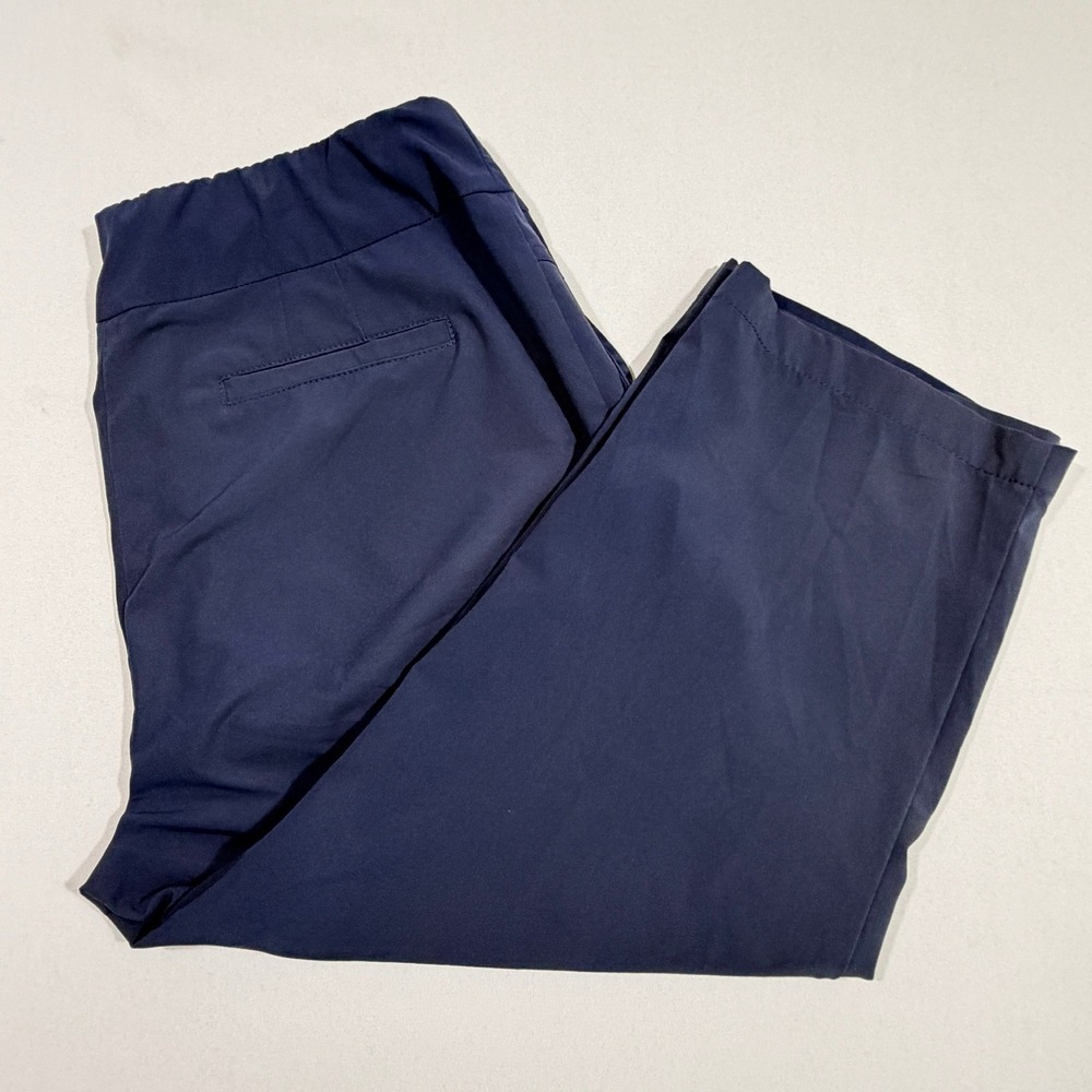 Zenergy Golf Chico's Pants Women's 1.5 Large Navy Blue Cropped Athletic Trousers